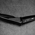 highly polished deep black EDC blade